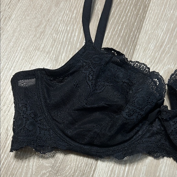 Gilligan O'Malley Black Lace Lightweight Bra 38C - Picture 3 of 7